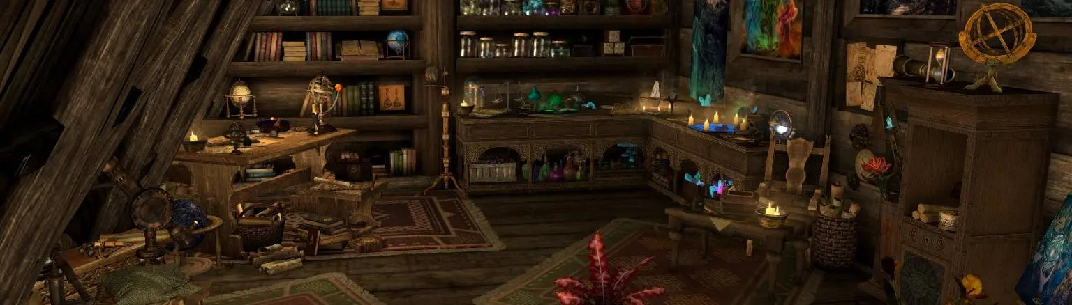 Jai's Skyrim Mods - Alchemy space in the negotiation tent (player home)