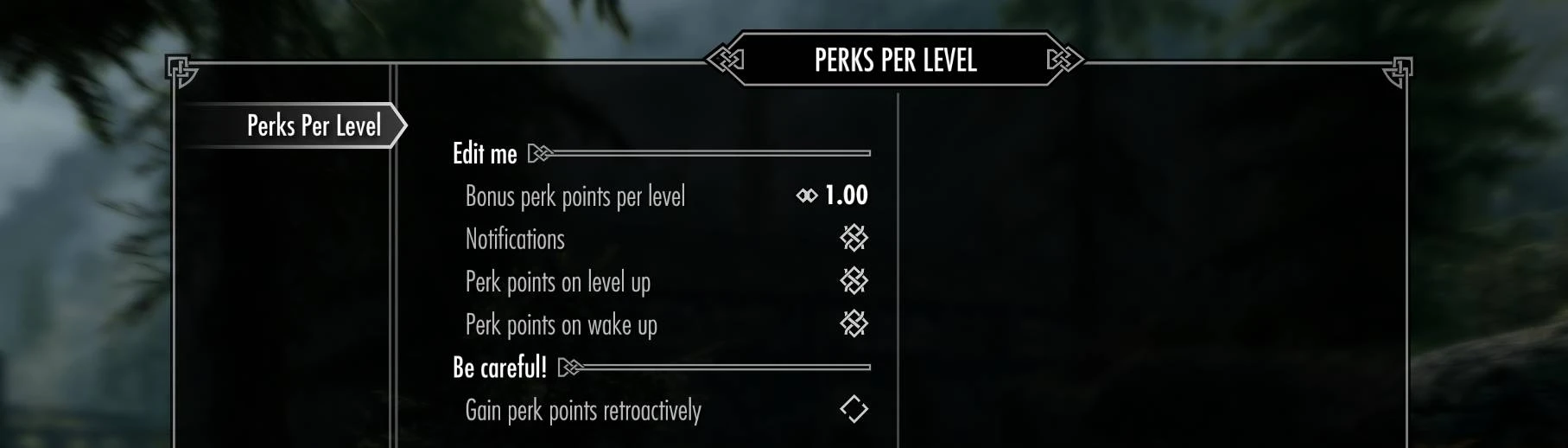 Configurable Perks Per Level (with MCM) at Skyrim Special Edition Nexus -  Mods and Community