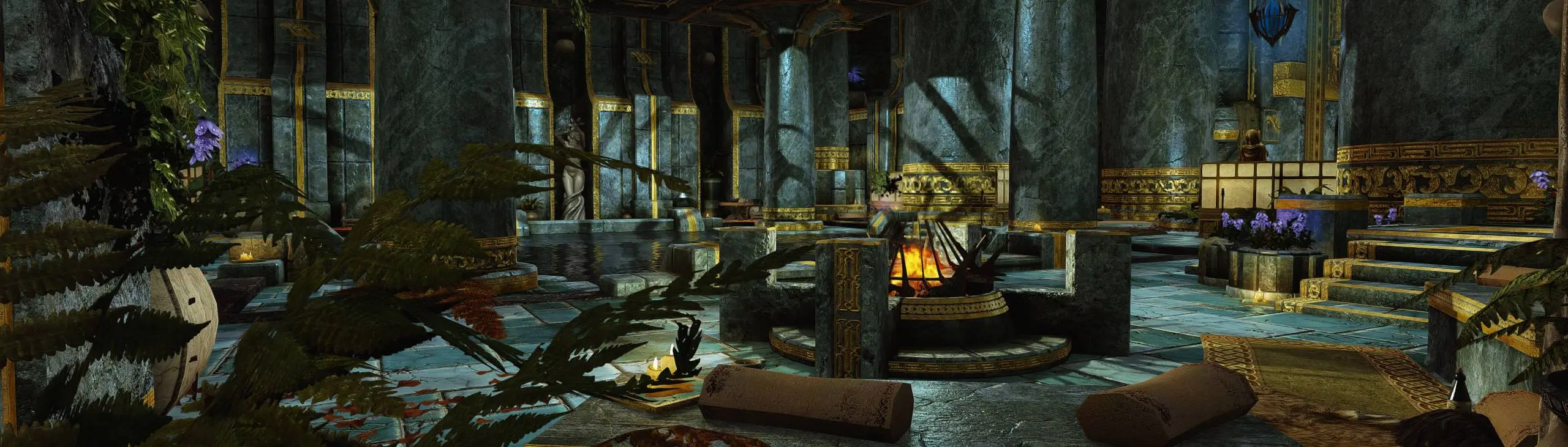 Skyrim player home mod gives you a cosy underground Elven spa to chill out  in