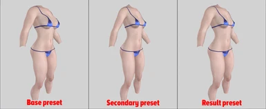 Breasts of the secondary preset were put on the base preset body
