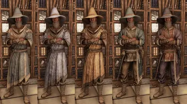 All five college robes received fitting hats