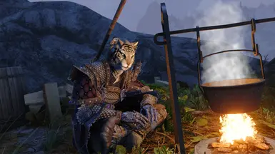 Ra'zhinda wearing Khajiiti Secunda Armor.