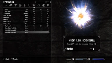 Weight Slider Spells at Skyrim Special Edition Nexus - Mods and Community