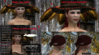 Female Wigs for helmet and hats v_1_0