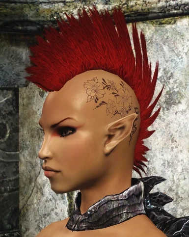 Elf Mohawk Flower tattooed head coming next