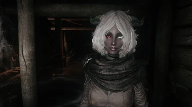 My character using the optional eyes