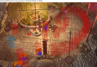 Better Whiterun Funeral - each red block is a npc