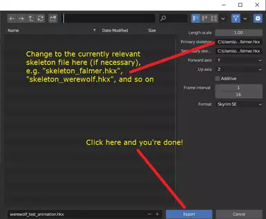 Exporting Cascadeur-produced FBX to HKX from Blender