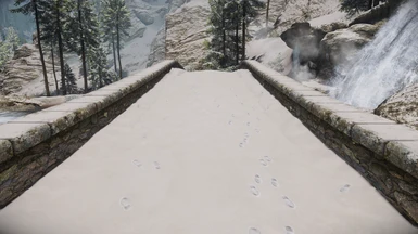 2.6 Snowy Bridge with Footprints support