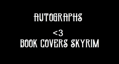 Autographs (Of Skyrim) - Book Covers Skyrim Patch