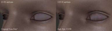 Male eyes from the head meshes