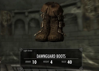 Vanilla model for both light and heavy boots.