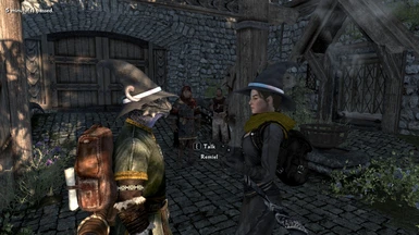 Remiel and my argonian modelling the hat