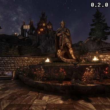 0.2.0 on/off showing pronounced bloom at dusk in Whiterun