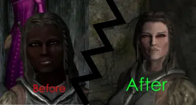 skyrim vampire black face fix