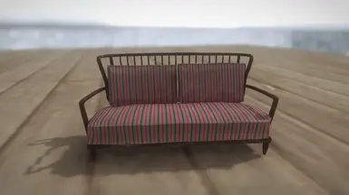 Sofa 19 - Vintage wooden sofa baked lowpoly (diapant95)