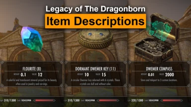 Legacy of The Dragonborn - Item Descriptions