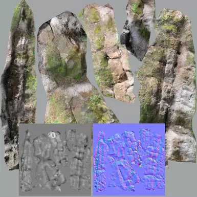 Cleaned lowpoly textures overview
