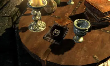 Spellbook and journal at the Winterhold Arcaneum.