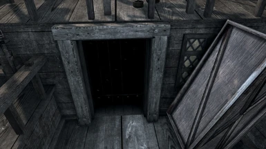 Super scary black door without the patch