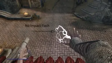 No Lightning (Shock) impact glow or flash