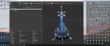 Frostmourne pedestal From warcraft 3 will be used for Quest and you will be able to loot frostmourne from it as reward.