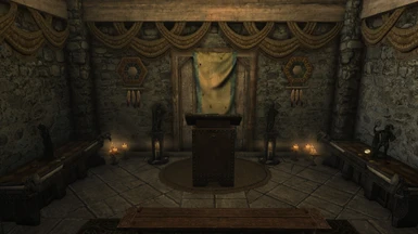 Talos shrines replaced with Shrines to Shor (Wintersun required)