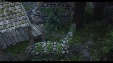 Riverwood walls by Faendal's house Before
