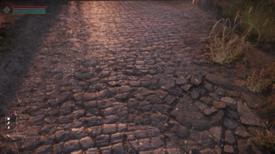 The Northern Roads retexture blending nicely with Whiterun Cobblestone HD