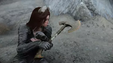 Ancient Steel War Axe: Before