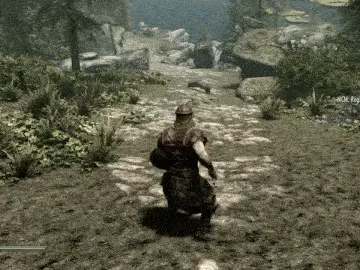 Before the fix (ice skating bug)