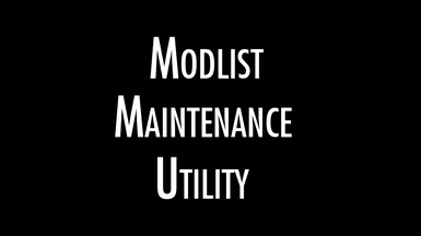 Modlist Maintenance Utility