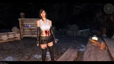 On peut lui donner une tenue Tifa issue d'un autre mod.