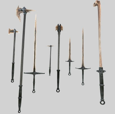 Polearms Longswords Axes and Maces