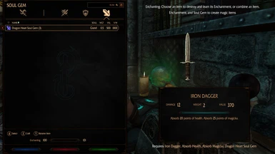 Dragon Heart Soul Gems (Just a little crafting immersion mod)