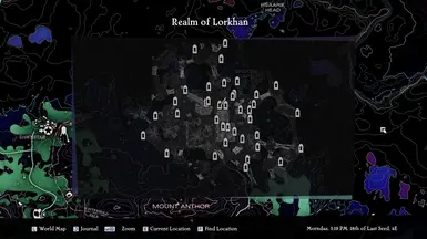 Map Menu - Dark Mode