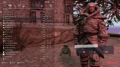 Inventory menu with Show Player in Menu configs shown.