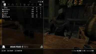 Ardane Perard's Inventory