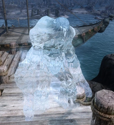 With Transparent and Refracting Icicle and Frost Atronach V