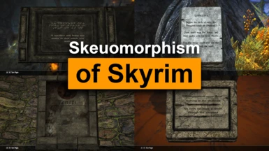 Skeuomorphism of Skyrim - Immersive Plaque Reading Interface