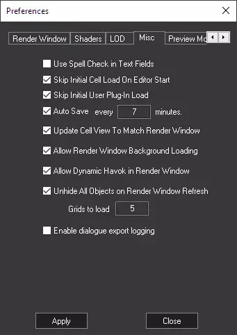 CK File Preferences Misc Auto Save