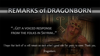 Remarks of Dragonborn