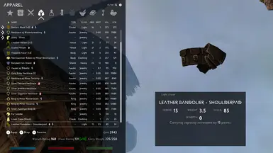 Shoulderpad upgrade adds armor rating (base is 10) but adds more weight.