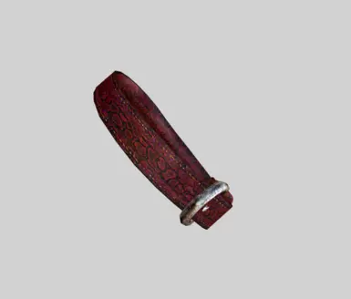 Red Snakeskin-Patterned Collar (No danger-noodles were harmed in the making of this collar :P ) 