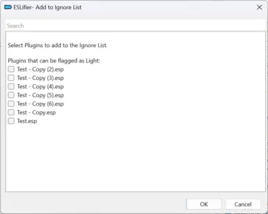 ESLifier - Add to Ignore List