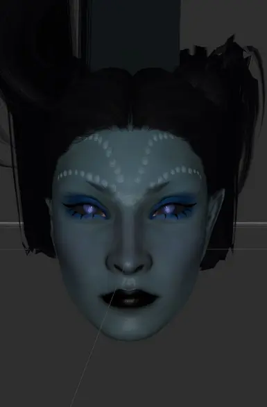 I swear she isn't this blue in game.