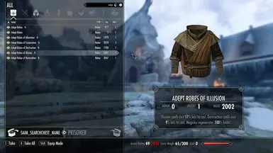 Enchanted Adept Robes Example
