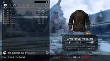 Enchanted Master Robes Example