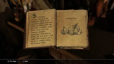 Hand Drawn Illustrations Included in the Cook Book Added to Skyrim