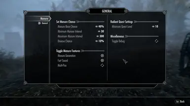 An MCM is included that allows you to change how frequently animals produce manure, the disease risk when consuming manure, and when Flatulus' side quest starts.